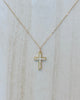 YoYo Boutique Necklaces Pearl Cross Necklace 17"