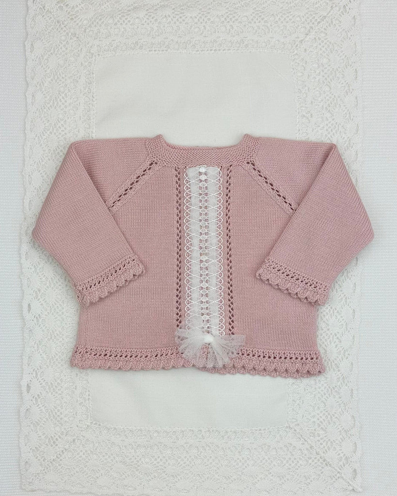 YoYo Boutique Newborn 0M / Dusty Rose Dusty Rose Knitted & Lace Newborn Outfit