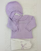 YoYo Boutique Newborn 0M / Lilac Lilac & White Knitted Newborn Outfit