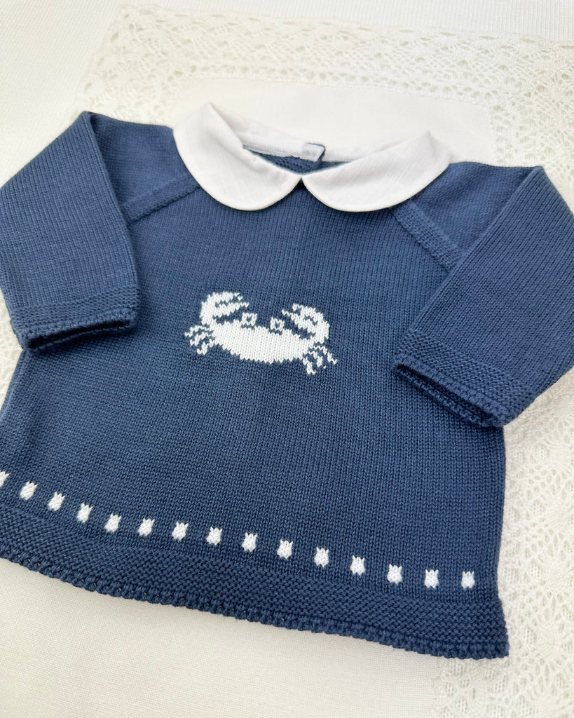 YoYo Boutique Newborn 0M / Navy Blue Navy Blue Knitted Newborn Outfit