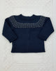 YoYo Boutique Newborn 0M / Navy Blue Navy Blue & White Knitted Newborn Outfit