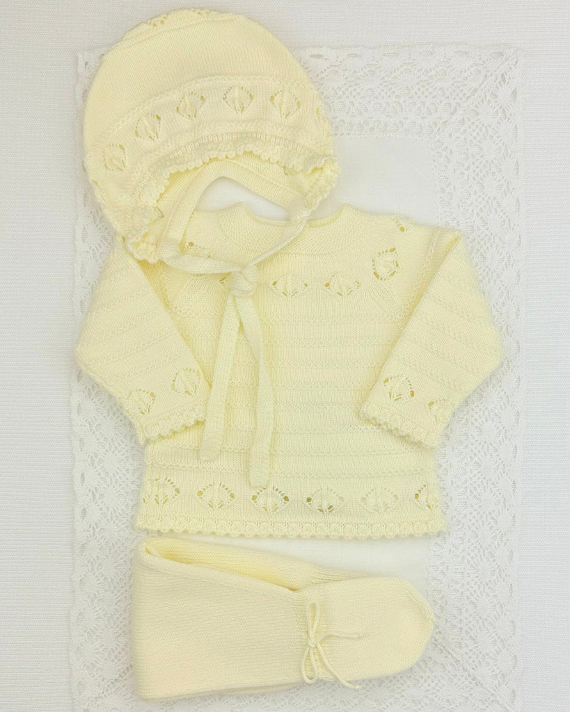 YoYo Boutique Newborn 0M / Yellow Light Yellow Knitted Newborn Outfit