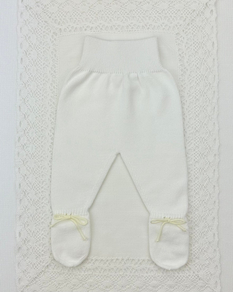 YoYo Boutique Newborn 0M / Yellow Light Yellow & White Knitted Newborn Outfit