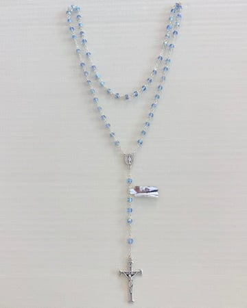 YoYo Boutique Rosary Blue Beads Rosary (Vatican)