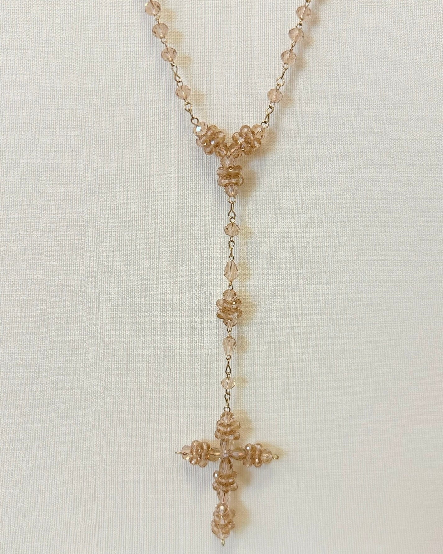YoYo Boutique Rosary Blush Blush Crystal Rosary