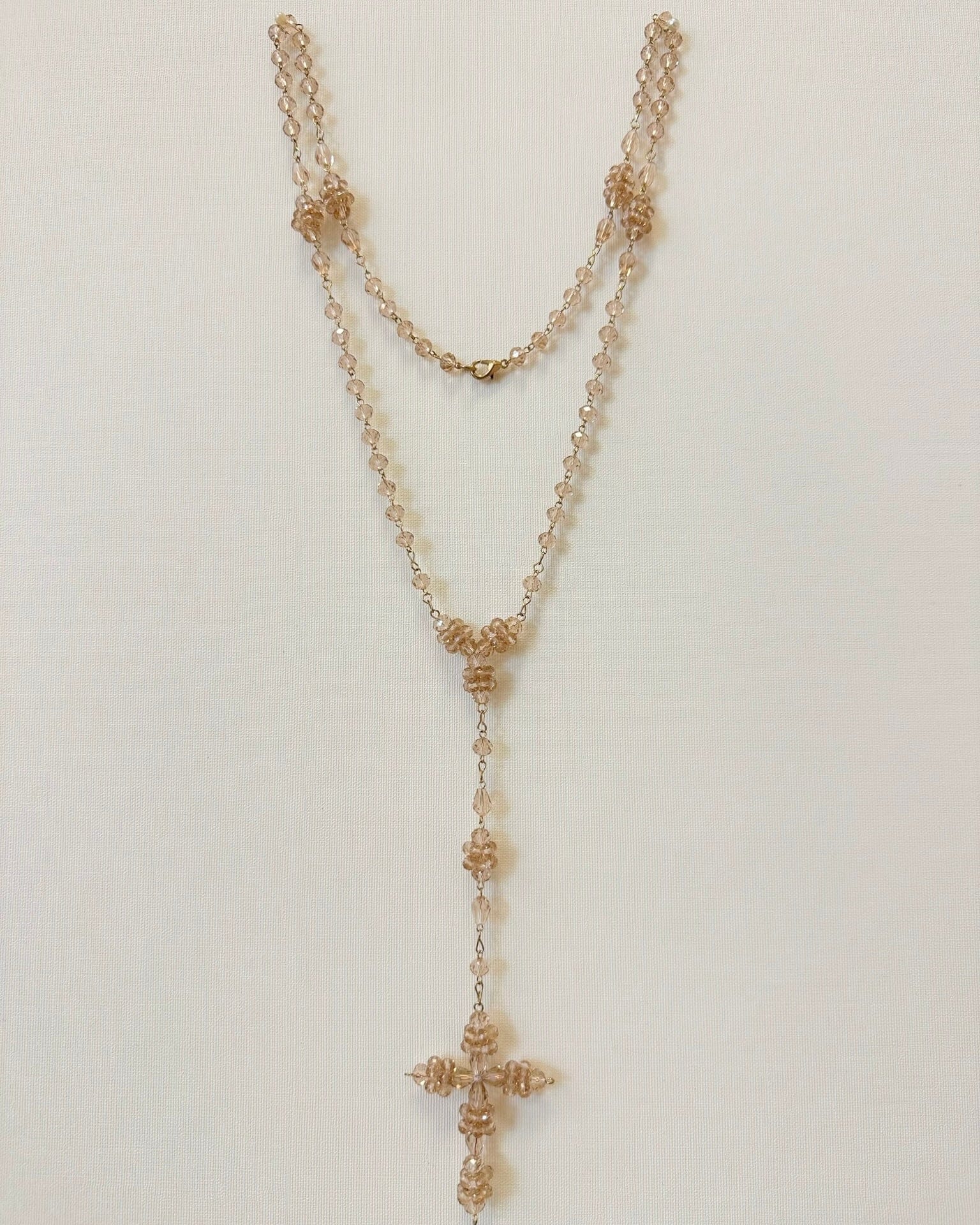 YoYo Boutique Rosary Blush Blush Crystal Rosary