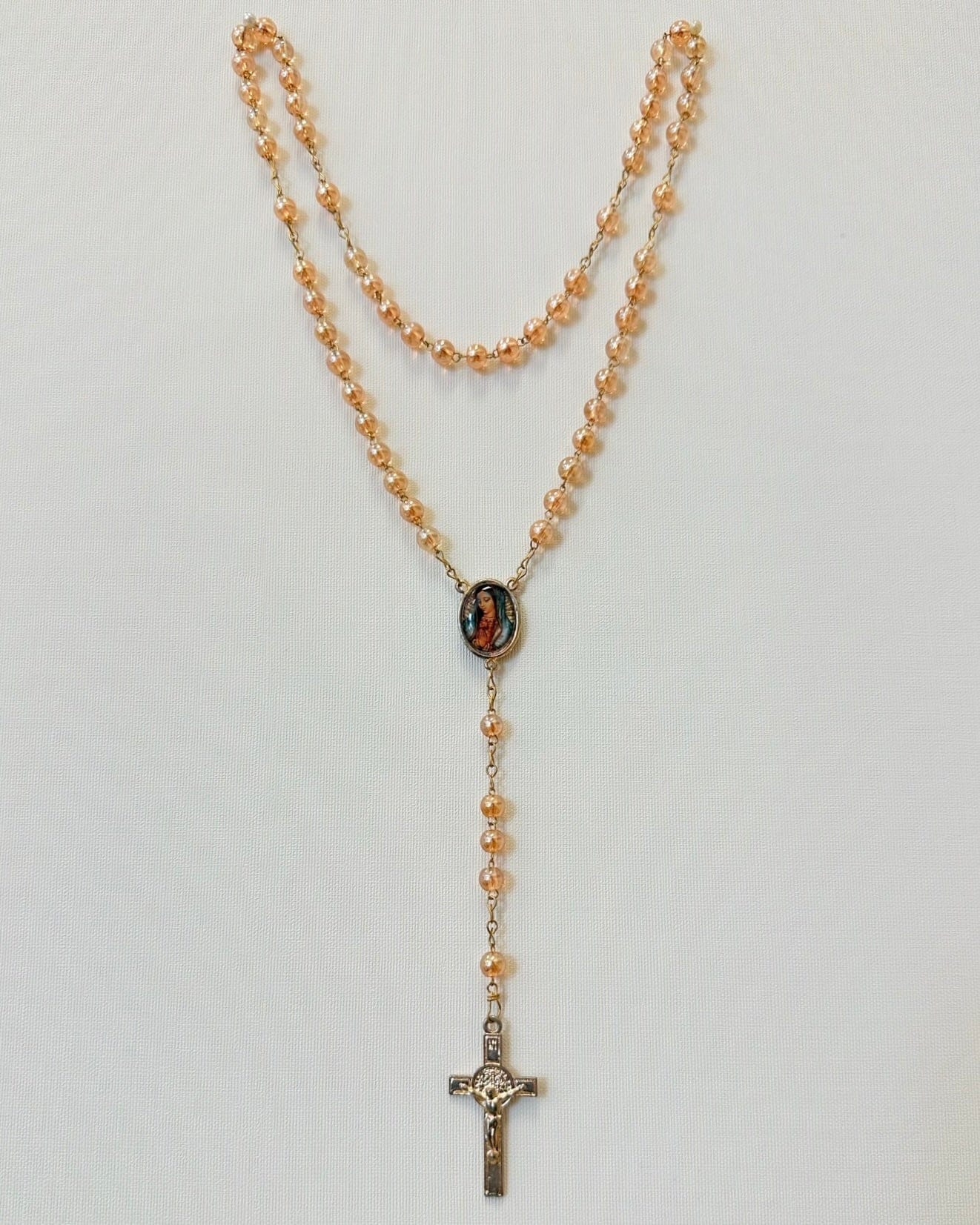 YoYo Boutique Rosary Blush Blush & Virgin of Guadalupe Rosary