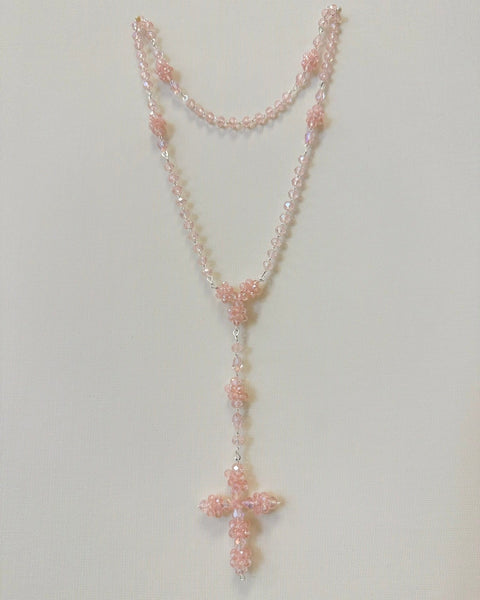 YoYo Boutique Rosary Pink Pink Crystals Rosary