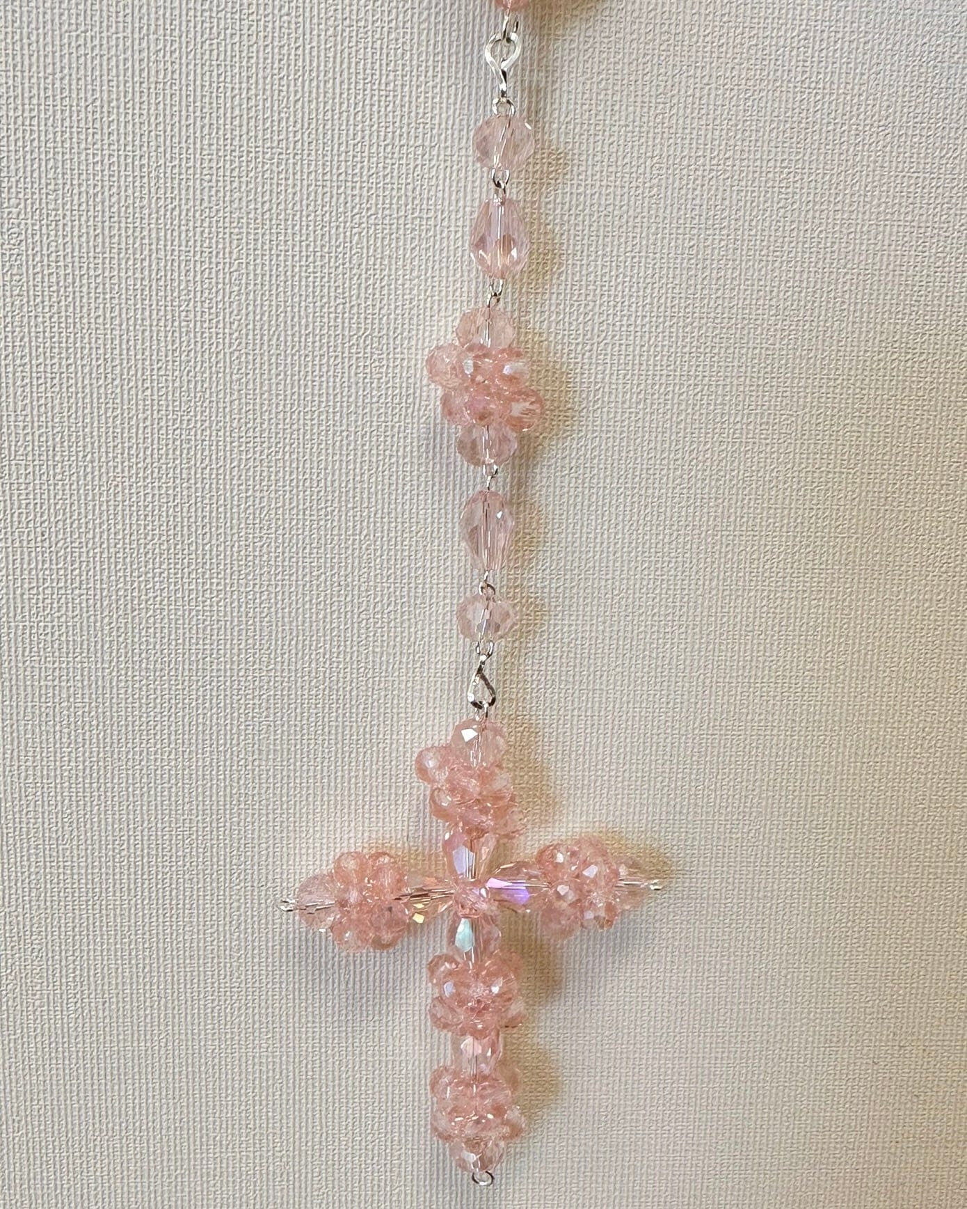 YoYo Boutique Rosary Pink Pink Crystals Rosary
