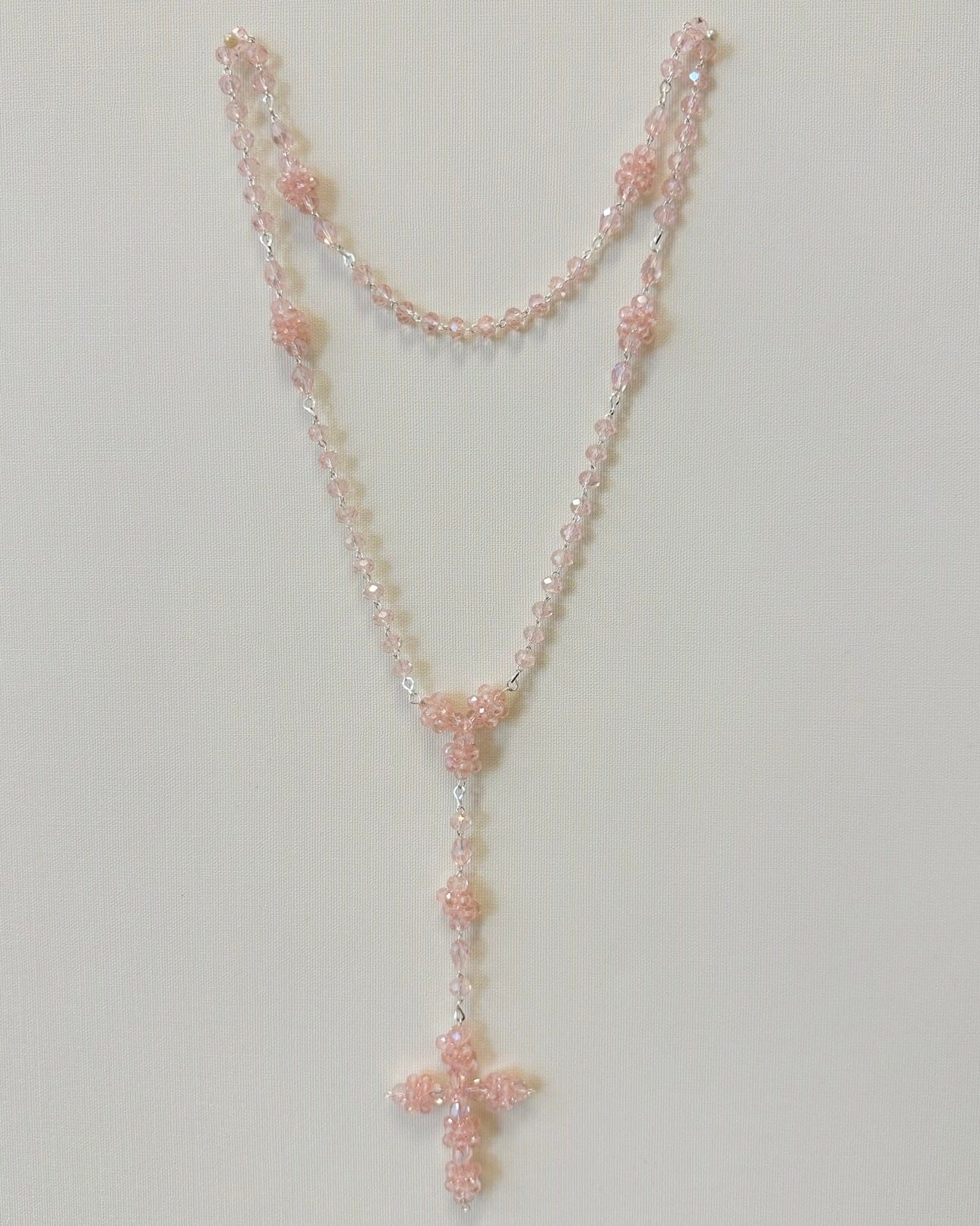 YoYo Boutique Rosary Pink Pink Crystals Rosary