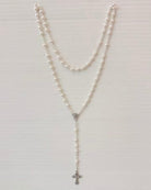YoYo Boutique Rosary Silver Pearls & Silver Rosary