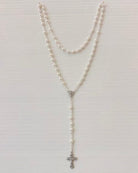 YoYo Boutique Rosary Silver Pearls & Silver Rosary
