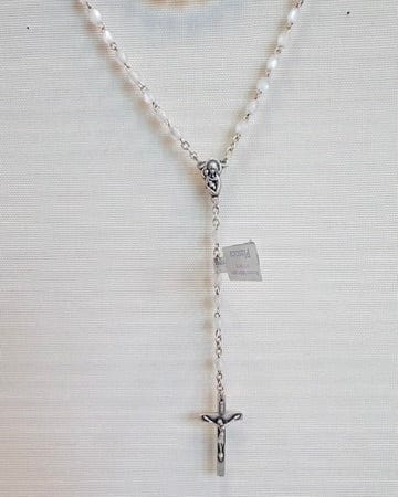 YoYo Boutique Rosary White Beads Rosary (Vatican)