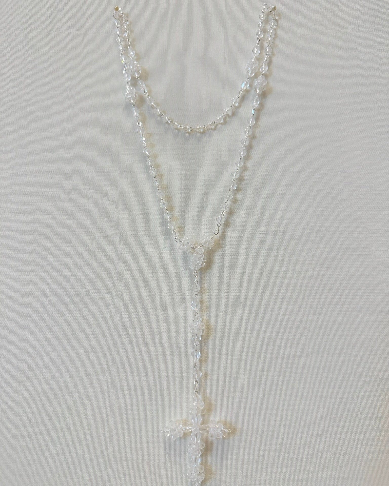 YoYo Boutique Rosary White White Crystals Rosary