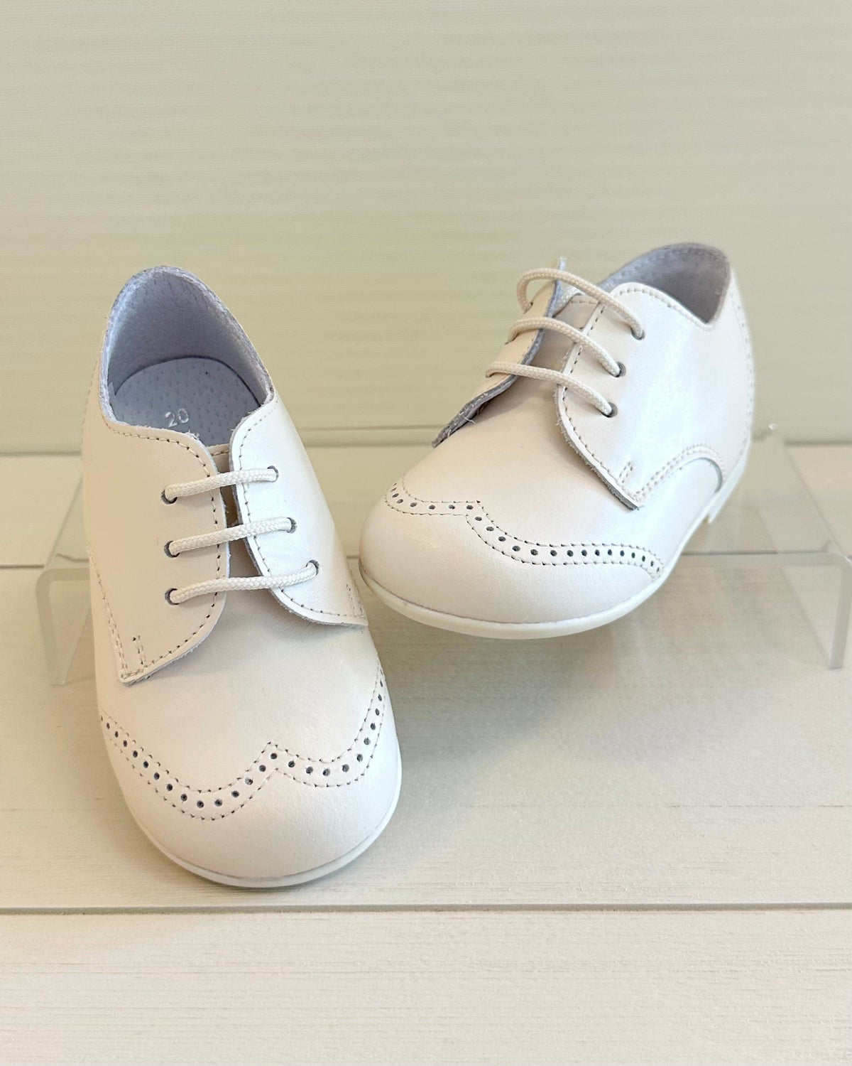 dress shoes off white Off-White Oxford Shoes – Spanish Leather Boys’ Dress Shoes 24 EU / 8 US / Off-White / Leather