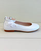 YoYo Boutique Shoes Pearl White Ballerina with Strap Shoes