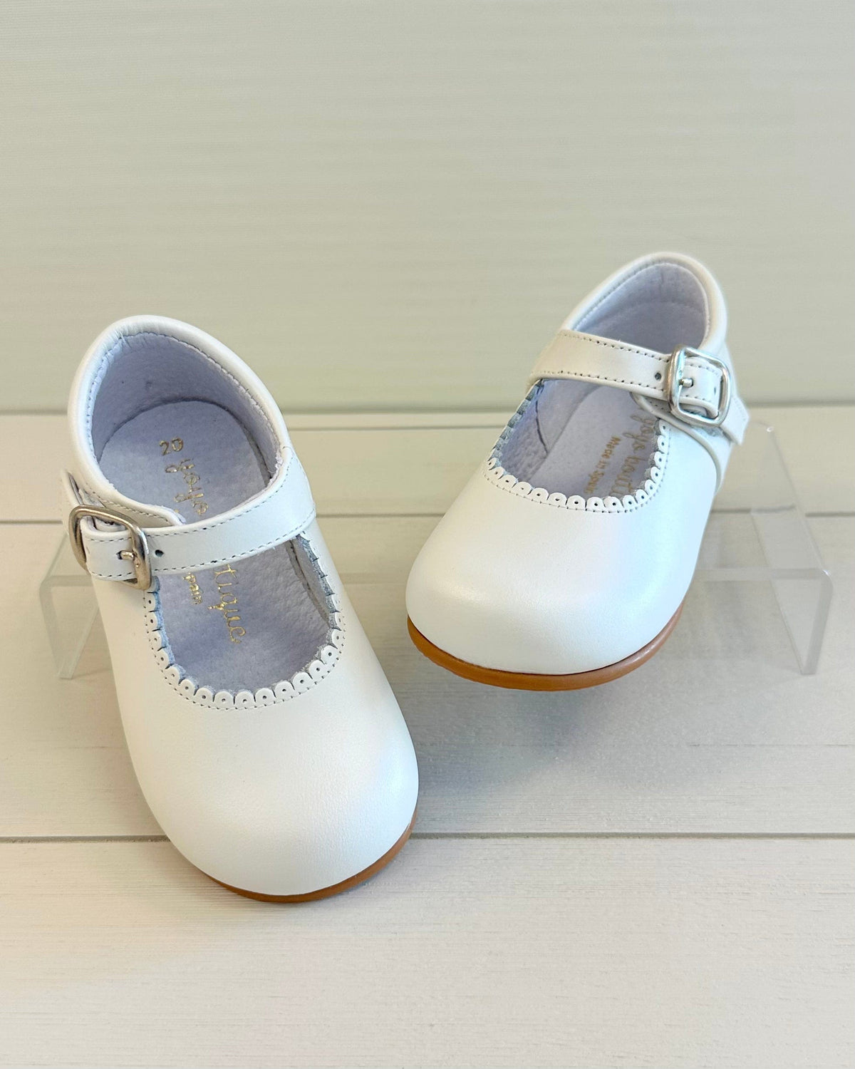 girls white dress shoes Nancy Girls Heeled Shoe White / Youth 4 main image 1