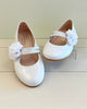 YoYo Boutique Shoes Pearl White Mary Jane with Flower Shoes