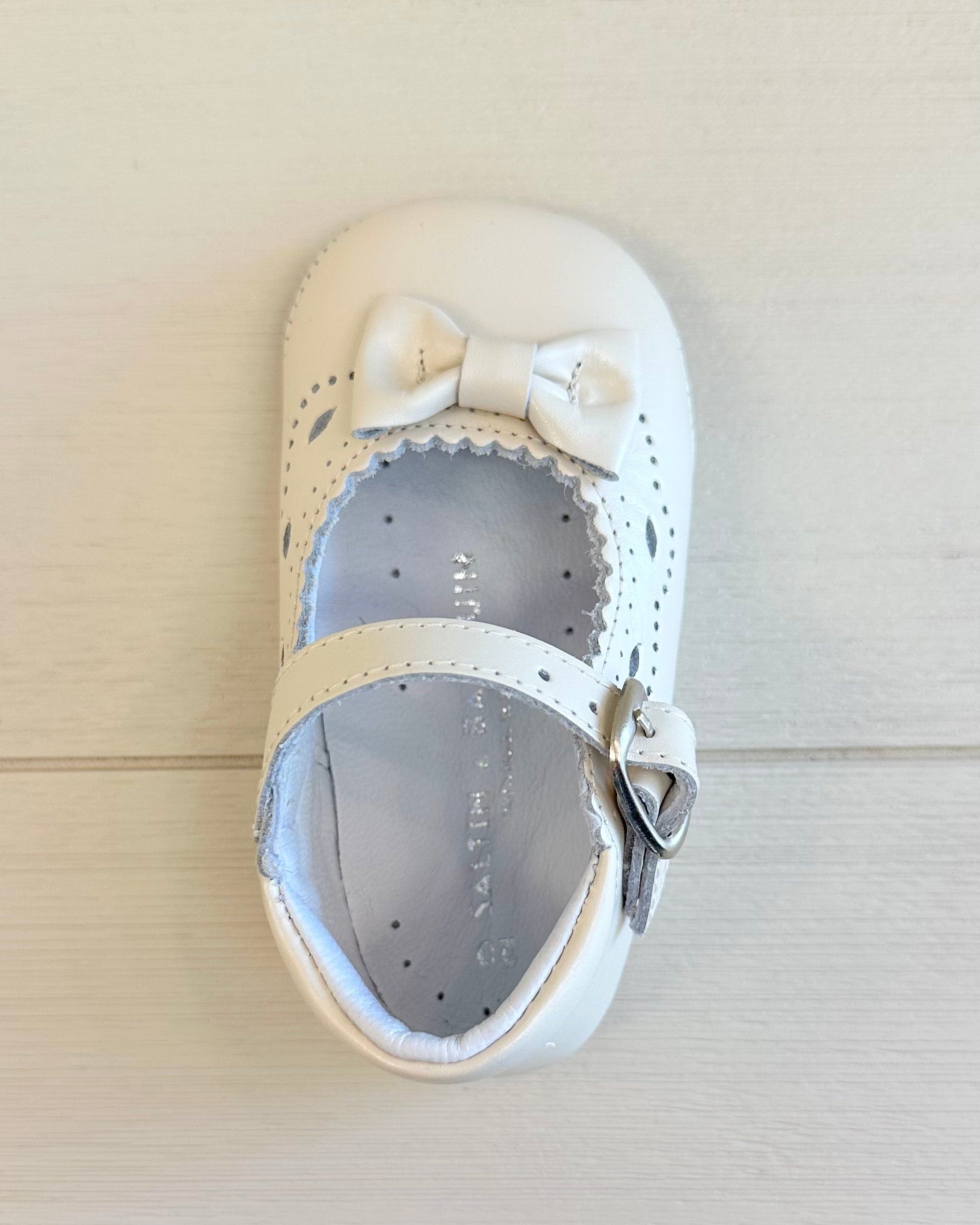 YoYo Boutique Shoes Pearl White Pre-Walker Mary Jane with Bow Shoes