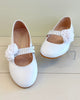 YoYo Boutique Shoes White Mary Jane with Flower Shoes