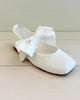 YoYo Boutique Shoes White Patent Flat Shoes with Bow