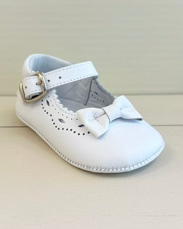 YoYo Boutique Shoes White Pre-Walker Mary Jane with Bow Shoes