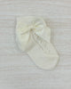 YoYo Boutique Socks Off-White Openwork with Bow Socks