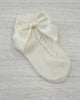 YoYo Boutique Socks Off-White Openwork with Bow Socks