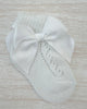 YoYo Boutique Socks White Openwork with Bow Socks