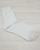 YoYo Boutique Socks White Ribbed Mid-Calf Socks