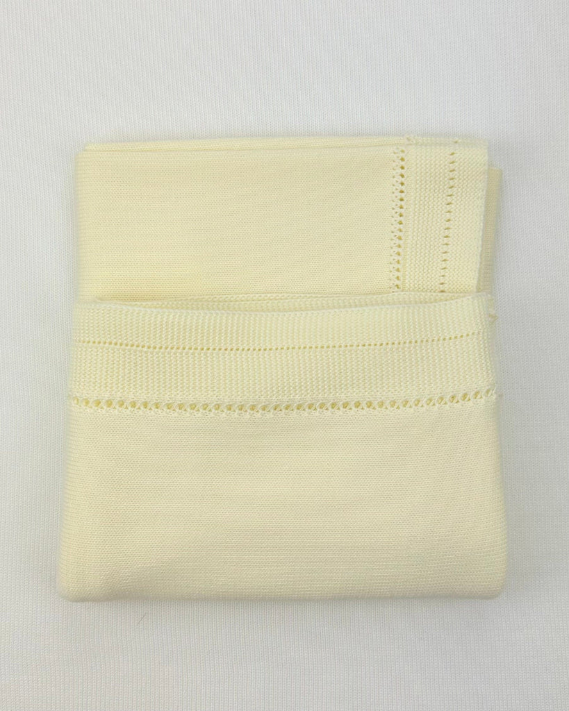 YoYo Boutique Yellow Light Yellow Knitted Blanket