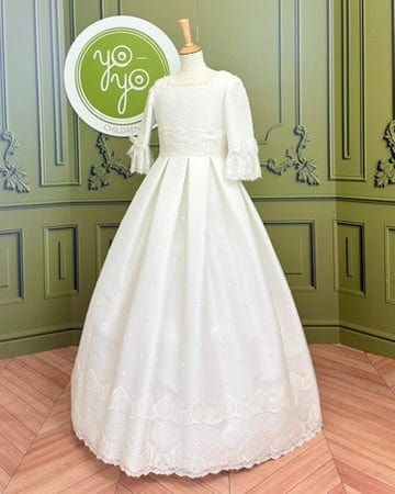 YoYo by Nina First Communion 12 / White Colette First Communion Deluxe Dress