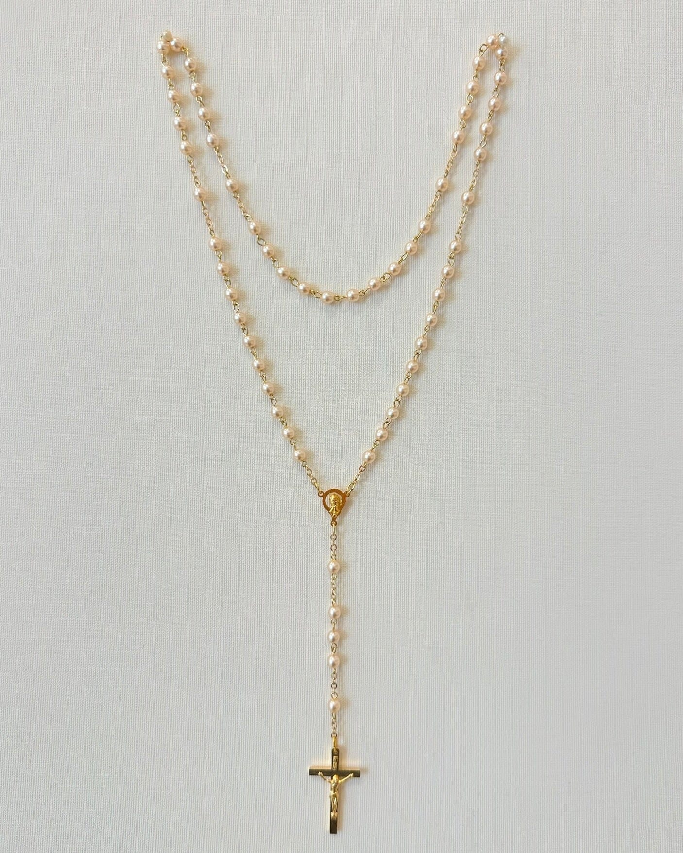 YoYo by Nina Rosary Gold Pearls & Golden Rosary