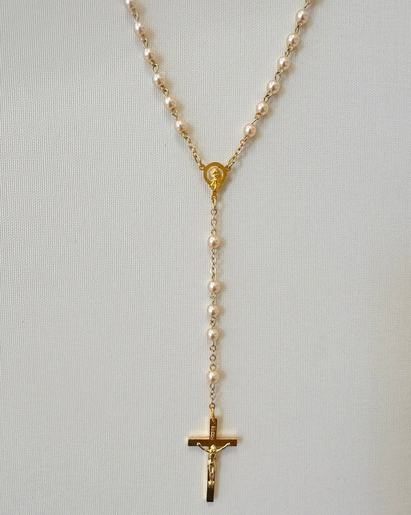 YoYo by Nina Rosary Gold Pearls & Golden Rosary