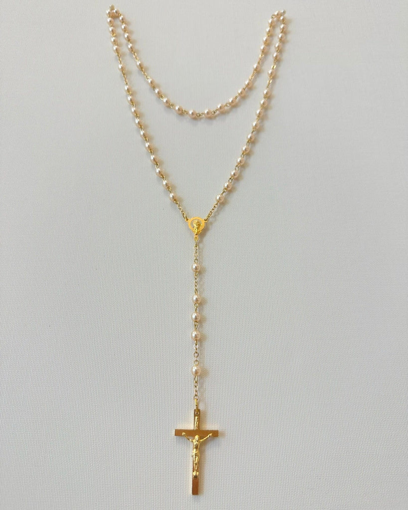 YoYo by Nina Rosary Gold Pearls & Golden Rosary