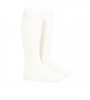 Condor Socks Off-White Plain Stitch Knee-High Socks