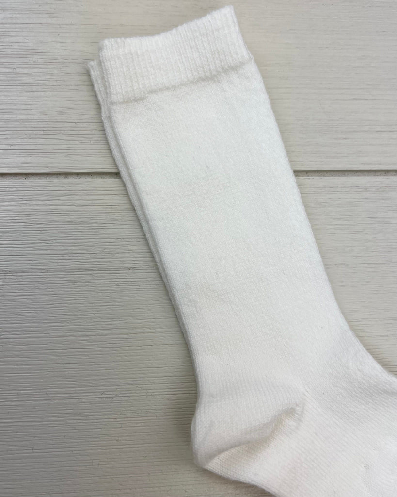 Condor Socks Off-White Plain Stitch Knee-High Socks
