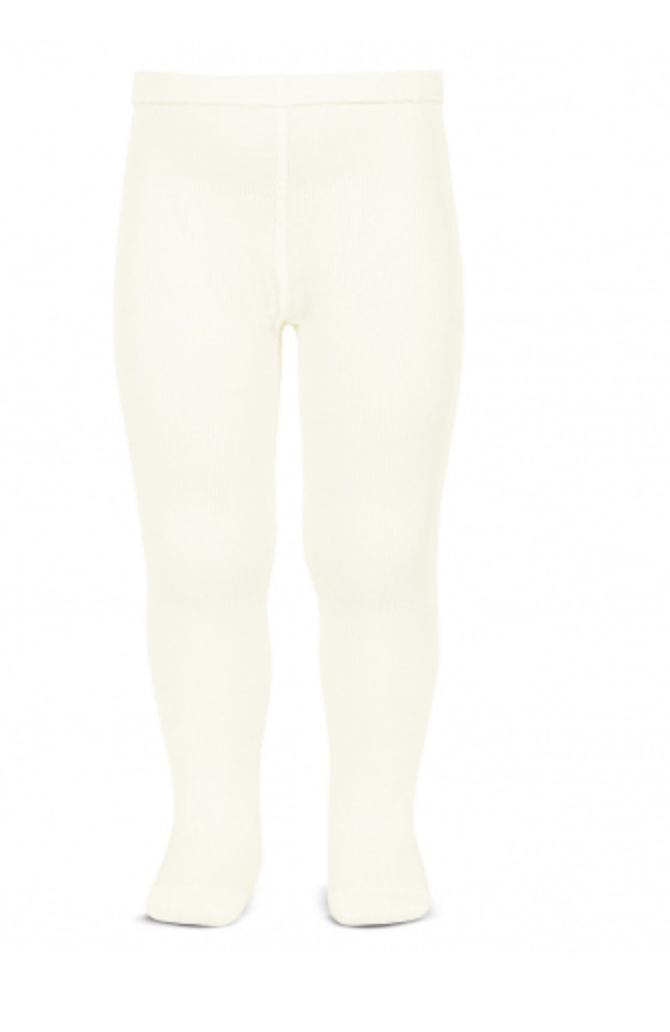 Condor Socks Off-White Plain Stitch Tights