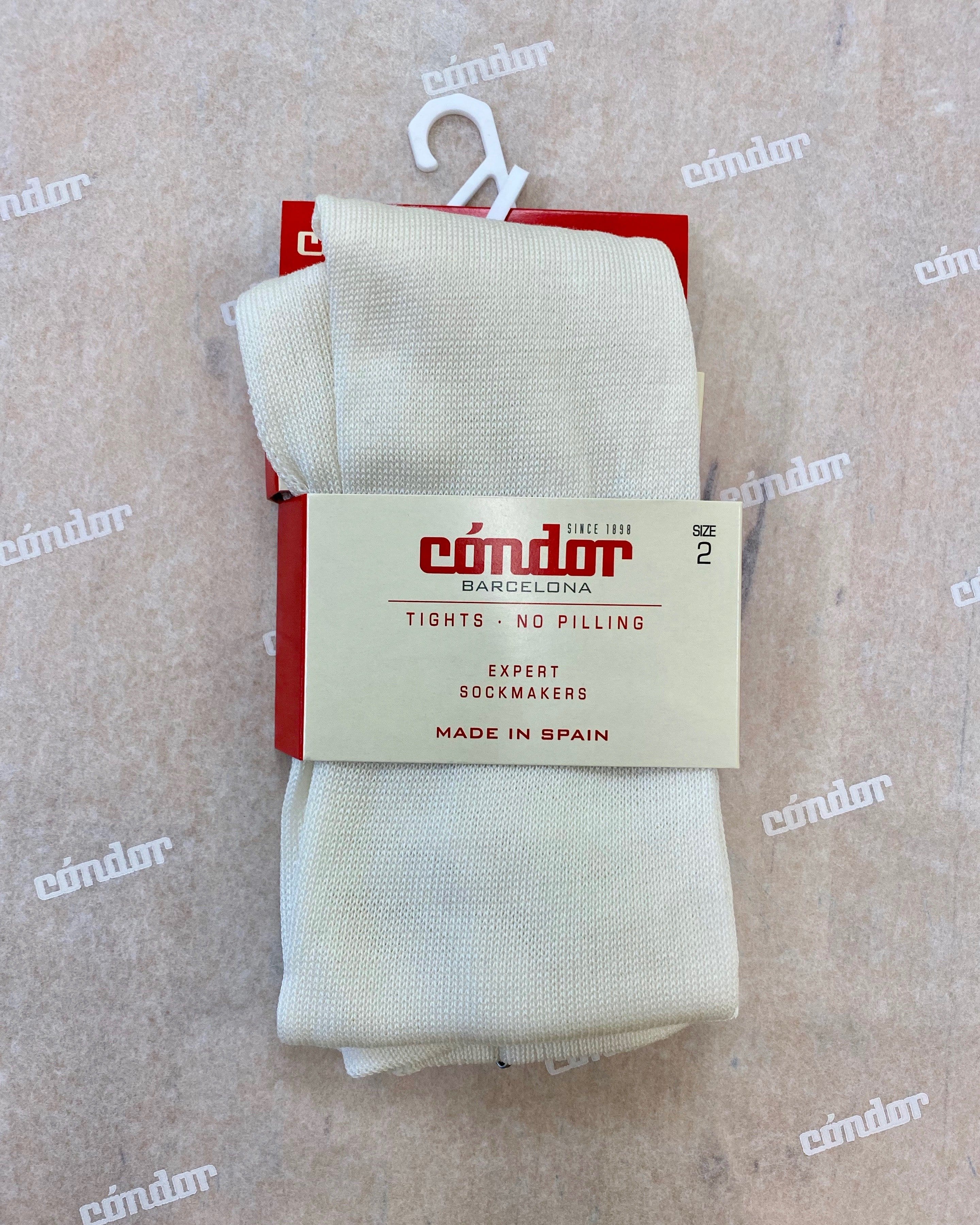 Condor Socks Off-White Plain Stitch Tights