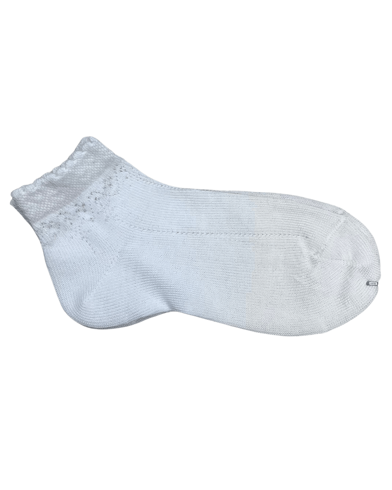 Condor Socks White Ankle Socks with Openwork Details