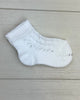 Condor Socks White Cotton Openwork Short Socks