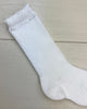 Condor Socks White Perle Knee High Socks