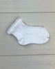 Condor Socks White Perle Openwork Ankle Socks with Cuff