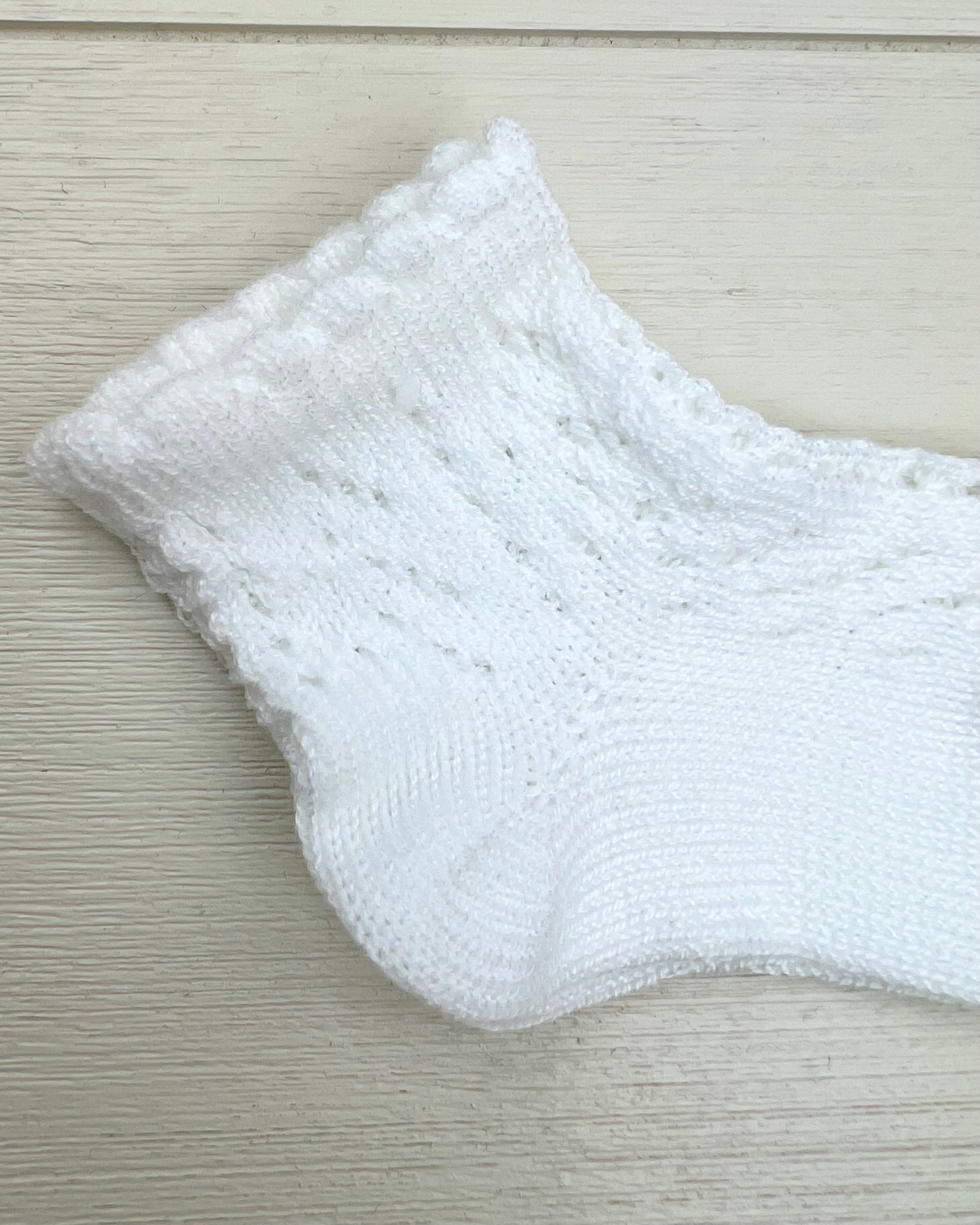 Condor Socks White Perle Openwork Socks