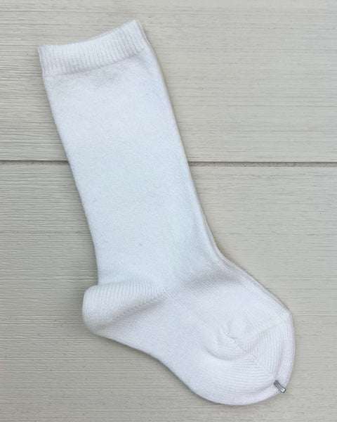 Condor Socks White Plain Stitch Knee-High Socks