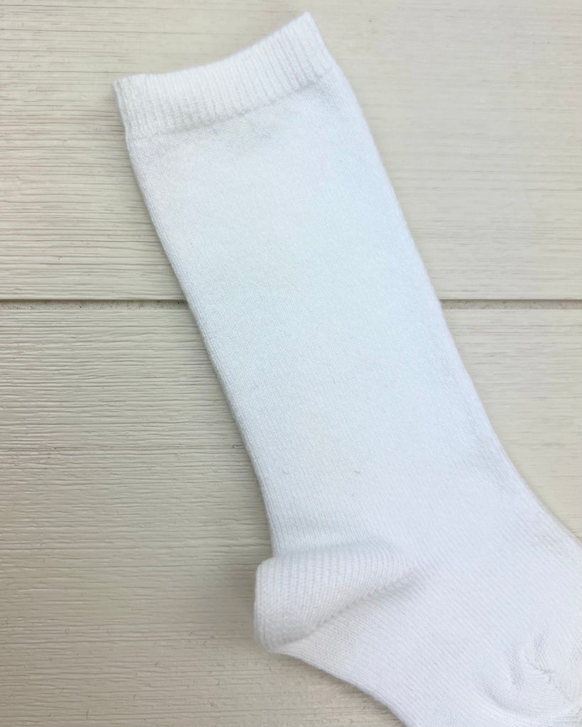 Condor Socks White Plain Stitch Knee-High Socks