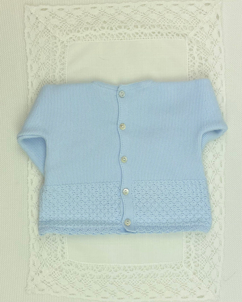 Martin Aranda Baby & Toddler Outfits 0M Baby Blue Knit Newborn Outfit
