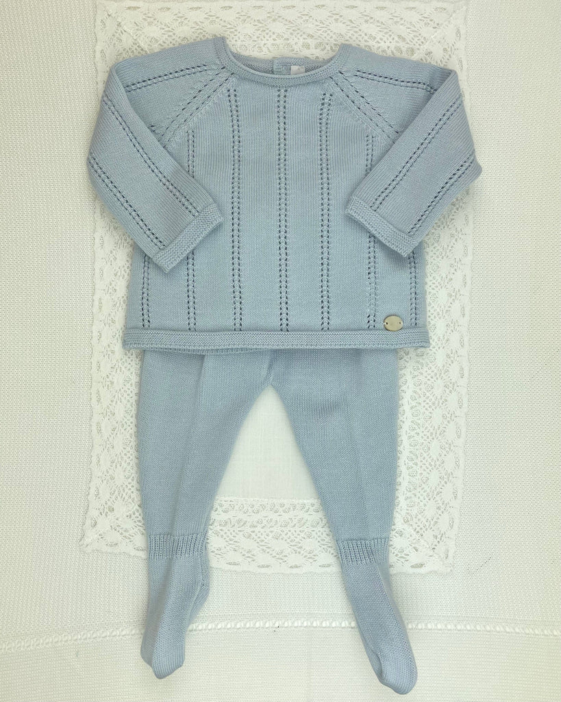 Martin Aranda Baby & Toddler Outfits 0M Cadet Grey Knit Newborn Outfit