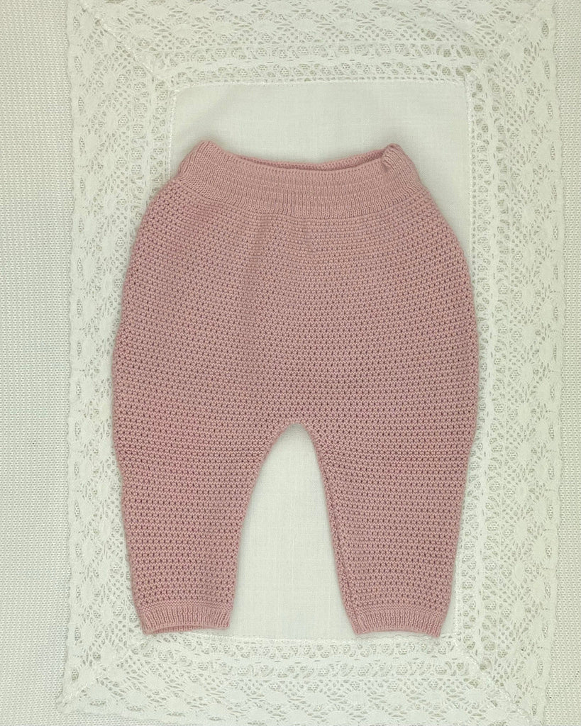 Martin Aranda Baby & Toddler Outfits 0M Dusty Rose Knit & Lace Newborn Outfit