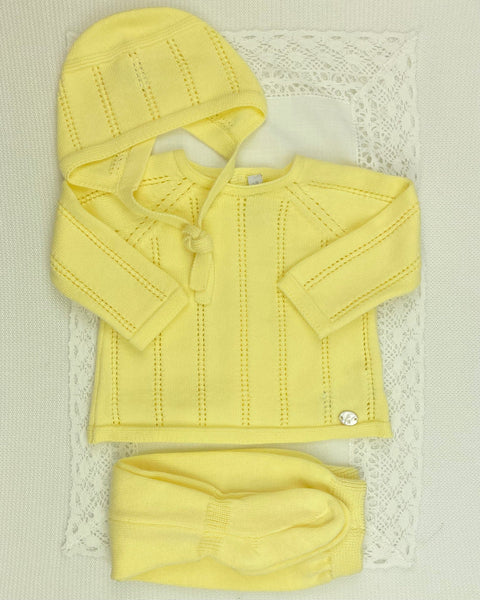 Martin Aranda Baby & Toddler Outfits 0M Yellow Knit Newborn Outfit